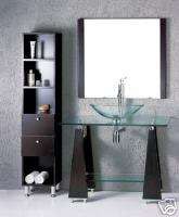 Modern Design Bathroom Vanity Set & Glass Vessel Sink  
