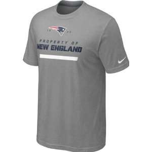   England Patriots Heathered Grey Nike Property Of T Shirt Sports
