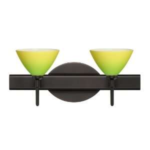  Besa Lighting 2SW 1743GY BR Bicolor Green/Yellow Domi Two 