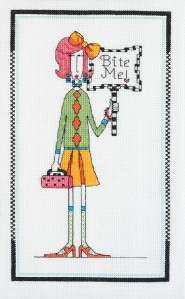 Janlynn DOLLY MAMAS Bite Me Counted Cross Stitch Kit #019 0455 