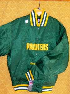 Half Off New Large Green Bay Packers Satin Sideline Jacket NFL Coat 