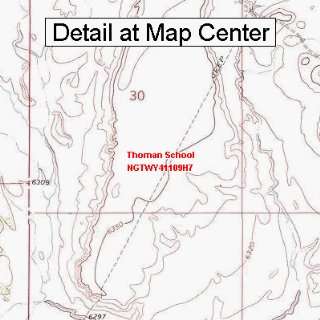  USGS Topographic Quadrangle Map   Thoman School, Wyoming 