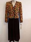 Vintage Maggie London Silk Velvet Jacket Skirt Set MWT