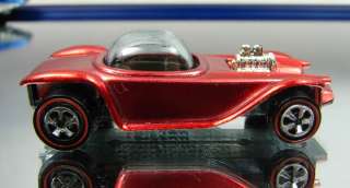 HOTWHEELS REDLINE BEATNIK BANDIT RED BLACK INTERIOR MUSCLE CAR + BADGE 