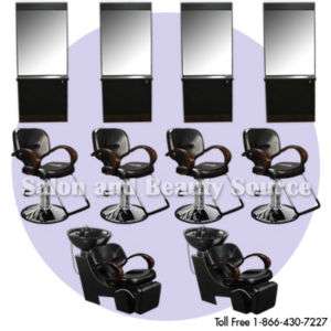 Salon Equipment Package Beauty Shampoo Styling Chairs  