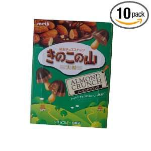 Meiji Choco Kinoko Almond Crunch, 1.41 Ounce Boxes (Pack of 10)