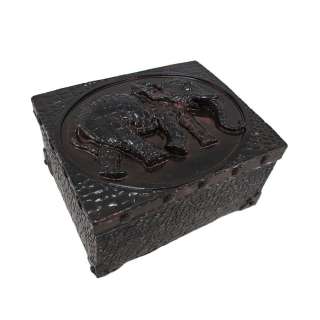 Beautiful Crocodile Textured Elephant Theme Trinket Box  