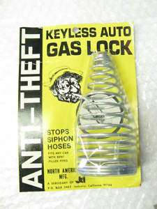 Vintage Keyless auto gas lock theft prevention jci fuel  