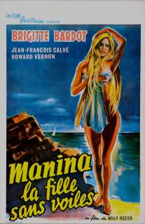 The Girl in the Bikini 1960 Re Release Belgium 14 x 22  