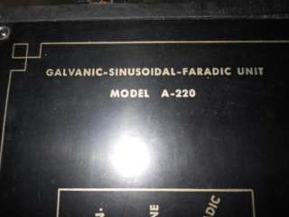 ANTIQUE BEEBER GALVANIC SINUSOIDAL FARADIC ? UNIT A 220  