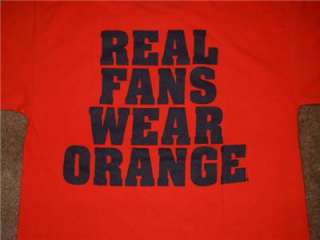 Syracuse Orangemen Real Fans Wear Orange Shirt L  