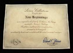 LENOX NEW BEGINNINGS by Catherine McClung1995 Collector Plate R9 