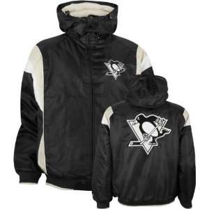  Pittsburgh Penguins Poly Oxford Full Zip Jacket Sports 