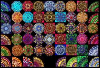 LUMINOSITY #10 Kaleidoscope Quilt Blocks KIT Fabric  