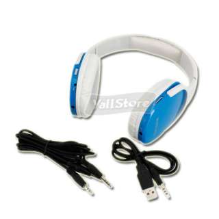 New TM 911 Card Inserted Digital Wireless Headset Blue for PC Laptop 
