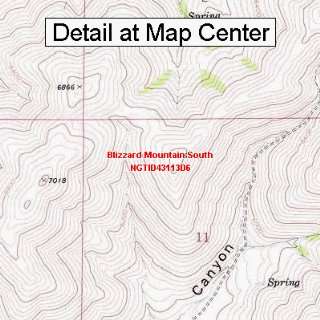   Quadrangle Map   Blizzard Mountain South, Idaho (Folded/Waterproof