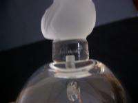   Crystal Sparrow Bird Frosted Bell, Signed Lalique France  