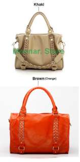 New Women Faux Leather Tote/Shopper Purse Handbag Shoulder Bag  