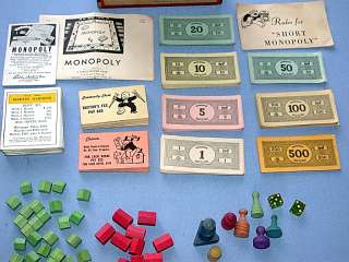   1936 Rare Monopoly Set of Piece If You Have The Board, I Have The Rest