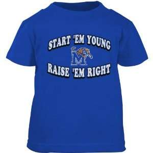  Memphis Tigers Royal Blue Toddler Start Em Young T shirt 