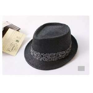  2012 Europe trendy straw jazz hat (black) 