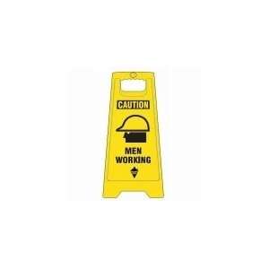 Tough Guy 6DMG6 Floor Sign, Yellow, 24 In., 2 Sided  