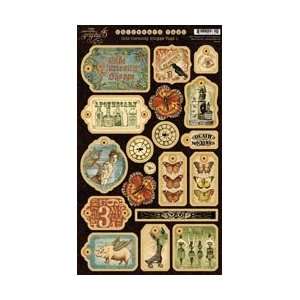  Graphic 45 Olde Curiosity Shoppe Chipboard Die Cuts Tags 1 