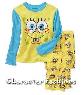 Spongebob Squarepants Fleece Pajamas pjs Shirt Pants 4 6 8 10  