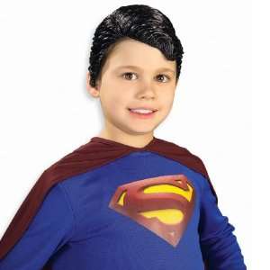   By Rubies Costumes Superman Vinyl Wig Child / Black   Size One   Size