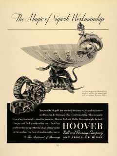   Hoover Ball Bearing Sculptor Benvenuto Cellini   ORIGINAL ADVERTISING