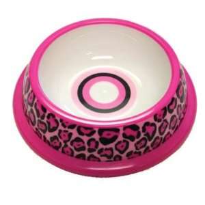  NewAgePet Paw Proof BPA Free Plastic Pink Leopard Design 