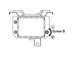   to adjust screw b until the divergence of the radar beam axis is 0