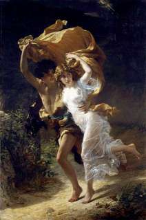 Pierre Auguste Cot The Storm Oil Painting repro 24x36  