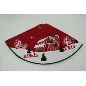  Country Living Vintage Christmas 48in Country Tree Skirt 