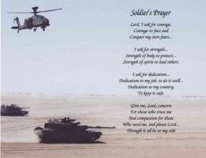 Military Soldiers Prayer Poem Print  