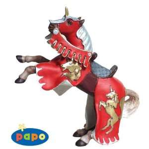  Reared Up Horse with Unicorn Red Toys & Games