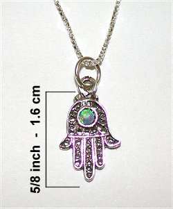 SAMPLE OF THIS HAMSA PENDANT WITH A STRONG BOX CHAIN (chains are 