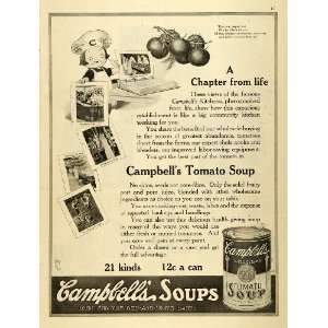  1919 Ad Campbells Canned Tomato Soup Souper Kid Poem 