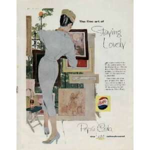   of Staying Lovely.  1958 PEPSI COLA Ad, A4632A. 
