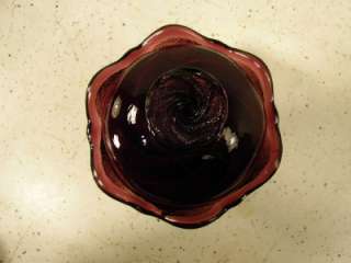 FENTON Deep Purple Vintage CANDY COMPOTE DISH AND LID Beautiful Mint