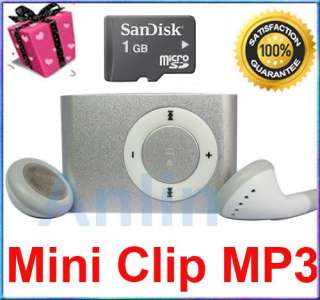 Black Mini Metal Clip  Player 4 in 1 For 1G 2G 4G 8G TF Card 