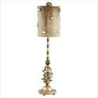 Flambeau Lighting One Light Pome Table Lamp in Green and Grey TA1032