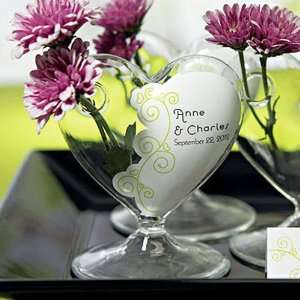  Mini Blown Glass Heart Vases