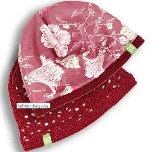  Burgundy La Fleur Toque Hat