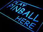 s102 b Play Pinball Here Game Room Gift Neon Light Sign