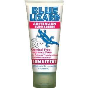 Blue Lizard Sunscreen Sensitive chemical frr, Fragrance free, SPF 30 