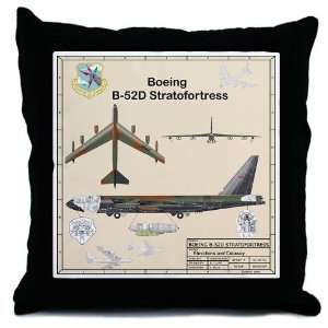  B 52 Statofortress Blueprint Throw Pillow
