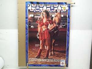   Light beer Texas Miss USA 1989 rodeo and Horse pin up poster  