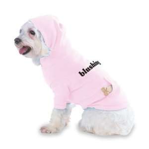 blushing Hooded (Hoody) T Shirt with pocket for your Dog or Cat LARGE 