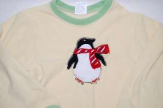Boys Girls Lands End Polar Fleece Pajamas Set Penguin M 5 6 Holiday 